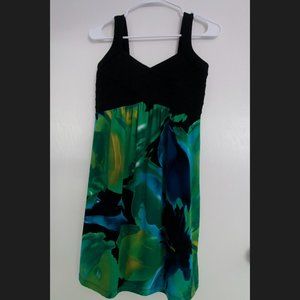 Sweet Storm Black and Green Dress